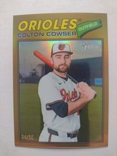 2026 Heritage COLTON COWSER, BALTIMORE ORIOLES, GOLD CHROME, Serial Number 34/50
