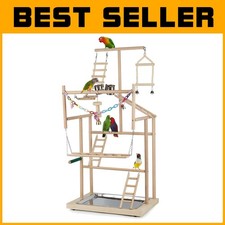 Large Bird Play Stand with Feeder Cups  Bells
