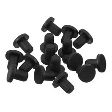16 Pieces Black Rubber Stopper, 4.8mm Plug Holes for 4.5mm/0.18" Hole