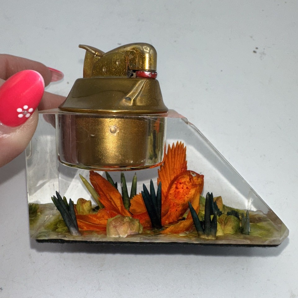 EVANS Ocean Fish Clear Table Cigarette Lighter Decorative Collectible ... - Oceanic Decorative Collectibles