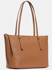 Kate Spade All Day Large Tote Bag Brown Pebbled Leather Purse KO140 NWT $399