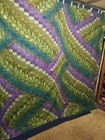 THE KRAKEN  USA Bargello Quilt Top  93" by  94"  w/2,208 Pieces Patchwork Blocks — photo 1