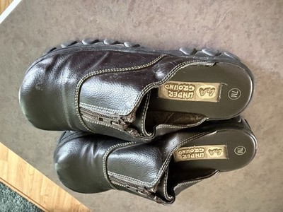 L.A. Underground Faux Leather Platform Shoes Womens Sz 7M Brown Y2K Vintage