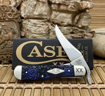 Case XX USA 2025 Ultra Violet ROSES Bone 1/500 Russlock Pocket