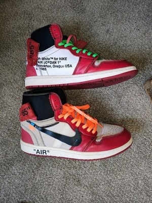 Off-White for Nike  AIR JORDAN 1  Beaverton, Oregon USA c. 1985 size 10 in men