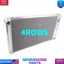 4-row Aluminum Cooling Radiator For 1968-1972 Chevelle Gto Cutlass Lemans 7.4l