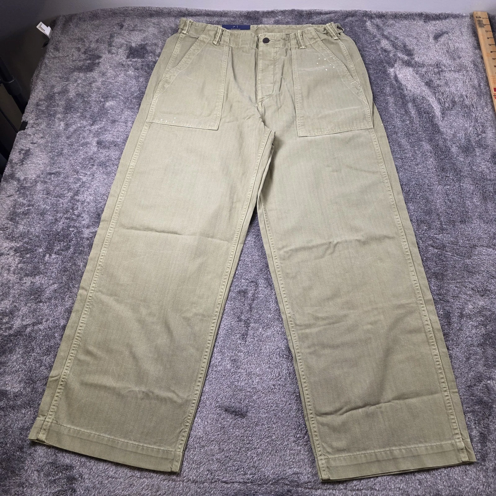 Polo Ralph Lauren Field Fatigue Pants 40x32 Distressed Utility Military Surplus