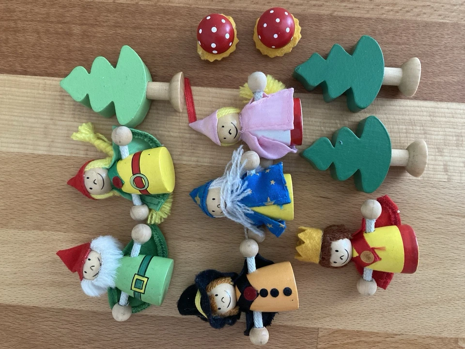 Geburtstagskranz MÄRCHENWALD Geburtstagsring Holz 14 Teile - Bild 2 von 4