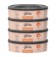 Diaper Genie Clean Laundry Scent Round Refill 4-pack, 1080-count, Plus 2 Carbon