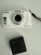 Nikon Coolpix W100 13.2MP Waterproof Shockproof Underwater Camera White- WORKS