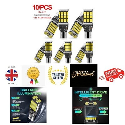 Autolampen - 10 Stück T15 W16W 4014SMD LED Leuchtmittel für Rückfahrlicht