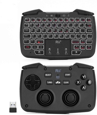 Rii RK707 Backlit 3-in-1 Wireless Game Controller Keyboard Mouse for PC Android