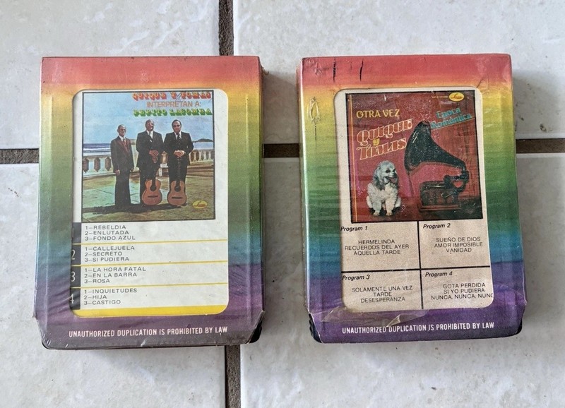 2 Quique Y Tomas - 8 Track Cartridge Tape - Otra Vez & Int a Pepito Lacomba