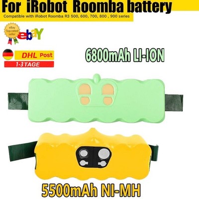 for iRobot Roomba 6800mAh 14.4V Akku Replacement 510 530 580 630 537 577 5.5Ah