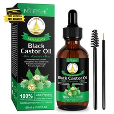 Jamaican Black Castor Oil for Hair Growth, 100 Pure Natural Castor Oil Organic