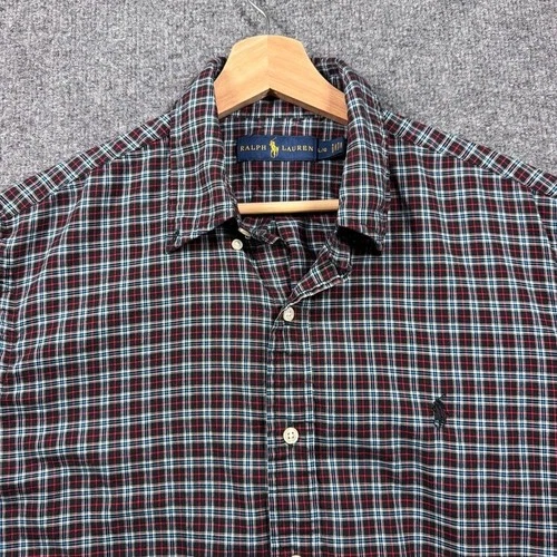 Ralph Lauren Button Down Shirt Mens Large Multicolor Plaid Long Sleeve Cotton image 4