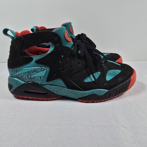 Size 9 - Nike Air Tech Challenge Huarache Black - 630957-003 Rare Teal - Picture 2 of 10