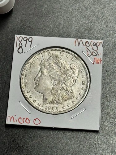 1899 O Morgan Silver Dollar Micro O AU++ About Uncirculated U.S. $1 Coin (19253)