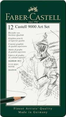 Faber-Castell - Bleistifte Set Castell 9000 12-teilig im Metalletui |