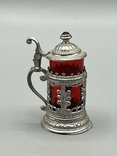 Alter Miniatur Bierkrug Humpen Krug Zinn Puppenstube Zubehör Alt Puppenhaus