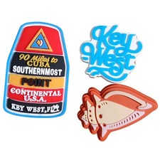 Vagabond Heart Key West Florida Shoe Charms 3 Pack - Conch multicolored