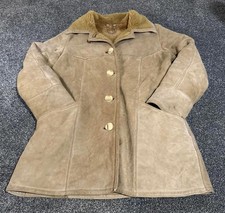 Vintage Ladies Bailys of Glastonbury Shearling Sheepskin Coat Jacket Size 16