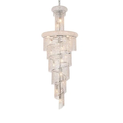Elegant Lighting Spiral 22" 22 Light Royal Crystal Chandelier - Picture 3 of 8