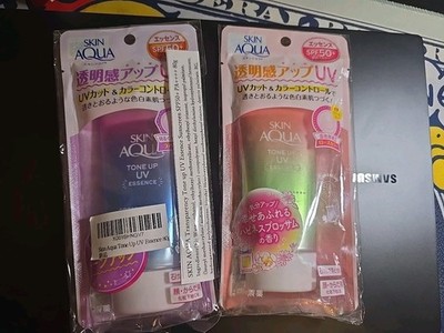 ROHTO SKIN AQUA TONE UP UV ESSENCE 80g LSF50+ PA++++ Sonnencreme X2 NEU
