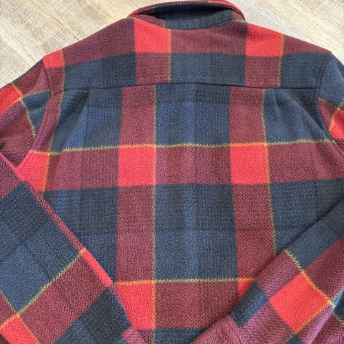 Dark Seas Division Lightweight Fleece Jacket Men's Medium Plaid Button Up Red - Picture 16 of 20