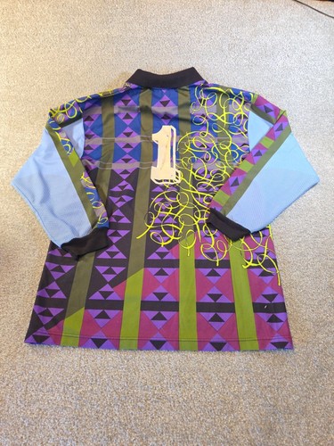 Lotto Calcio Italia Soccer Goalkeeper Jersey L - XL Vintage 90s Made in Italy - Picture 15 of 17