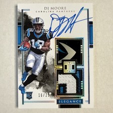 2018 Impeccable D J Moore ROOKIE Dual Patch Auto 6/25 AF