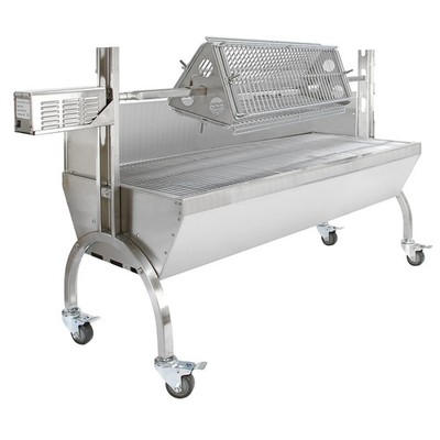 90KG Schweinebraten Maschine BBQ Spießbräter Drehspieß Grillaufsatz Stahlmotor
