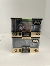 2 Maxell XLII 46 High Bias II Vintage Blank Audio Cassette Tape Media  Japan L23