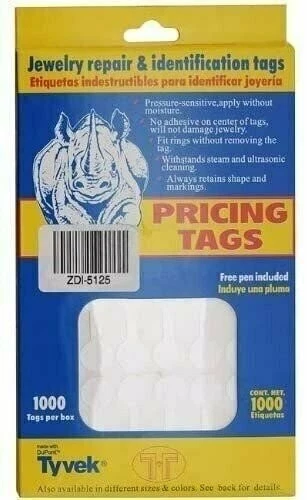 888 DISPLAY USA, INC Jeweller Repair, Price and Identification tags, 12mm 1000pcs