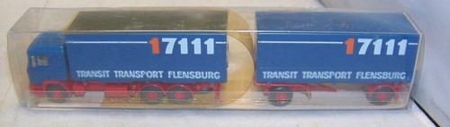 Camión 1:87 HO WIKING MAN F90 ÚLTIMA CONEXIÓN 17111 TRANSPORTE DE TRÁNSITO FLENBURG MIP 57030 | Zustand: New
