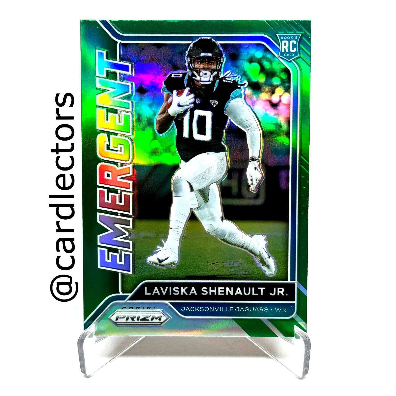 2020 Panini PRIZM Football LAVISKA SHENAULT JR. Emergent #19 Green PRIZM JAGUARS