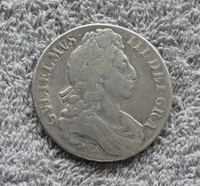 1696 KING WILLIAM III CROWN OCTAVO EDGE - First BUST & HARP