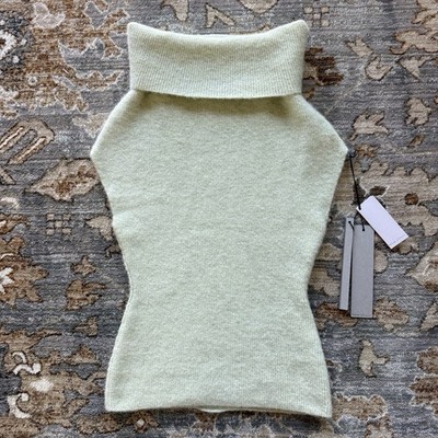 Rick Owens Porterville Crater Sweater Vest Women XS Pale Green Alpaca Wool NWT