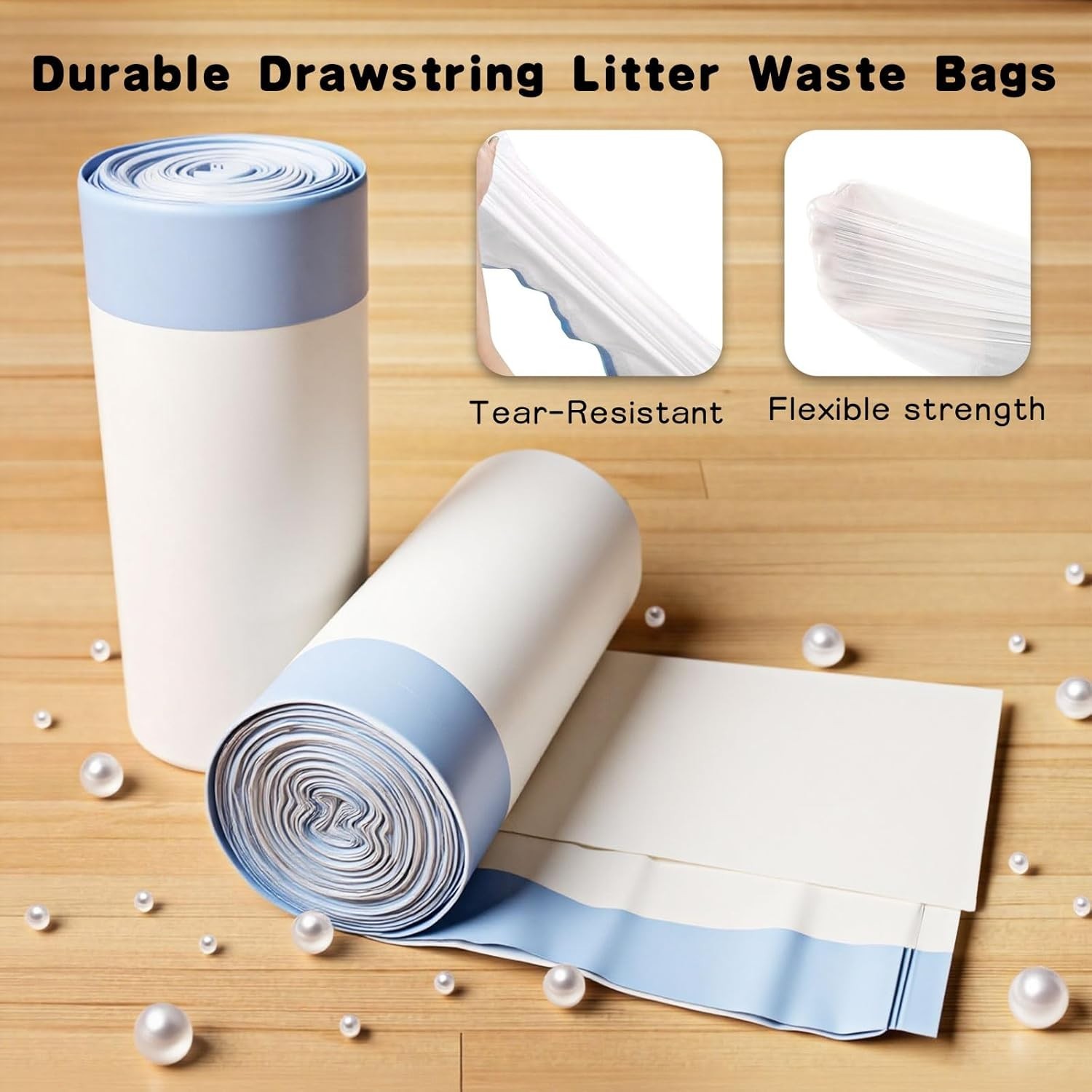 40 Pack Heavy Duty Cat Litter Box Liners, Extra Thick Automatic Bags, Leakproof