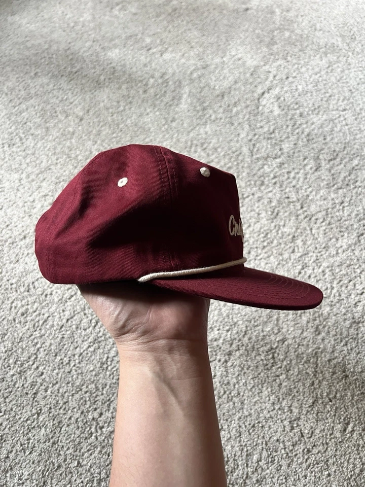Gorra bordada Criquet Throwback Borgoña punto de cadena cuerda Foto 2 de 4