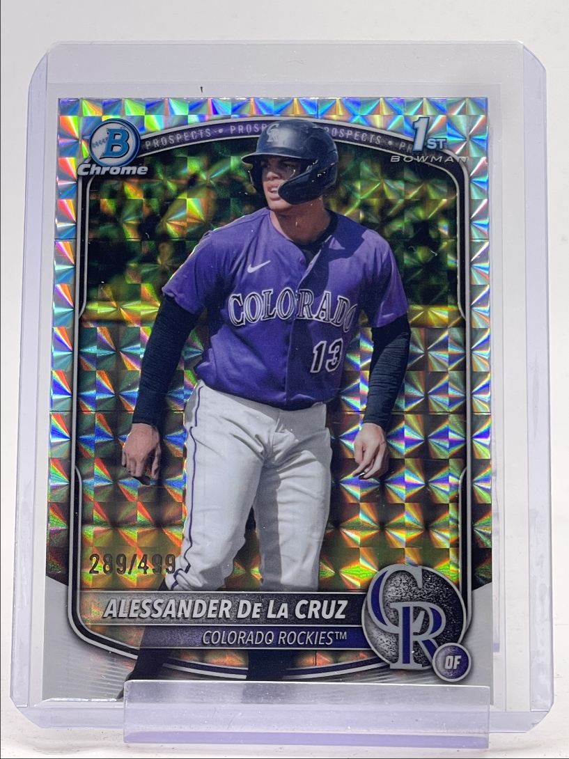 ALESSANDER DE LA CRUZ 2025 BOWMAN CHROME 1ST GEOMETRIC REFRACTOR /499 Q0027