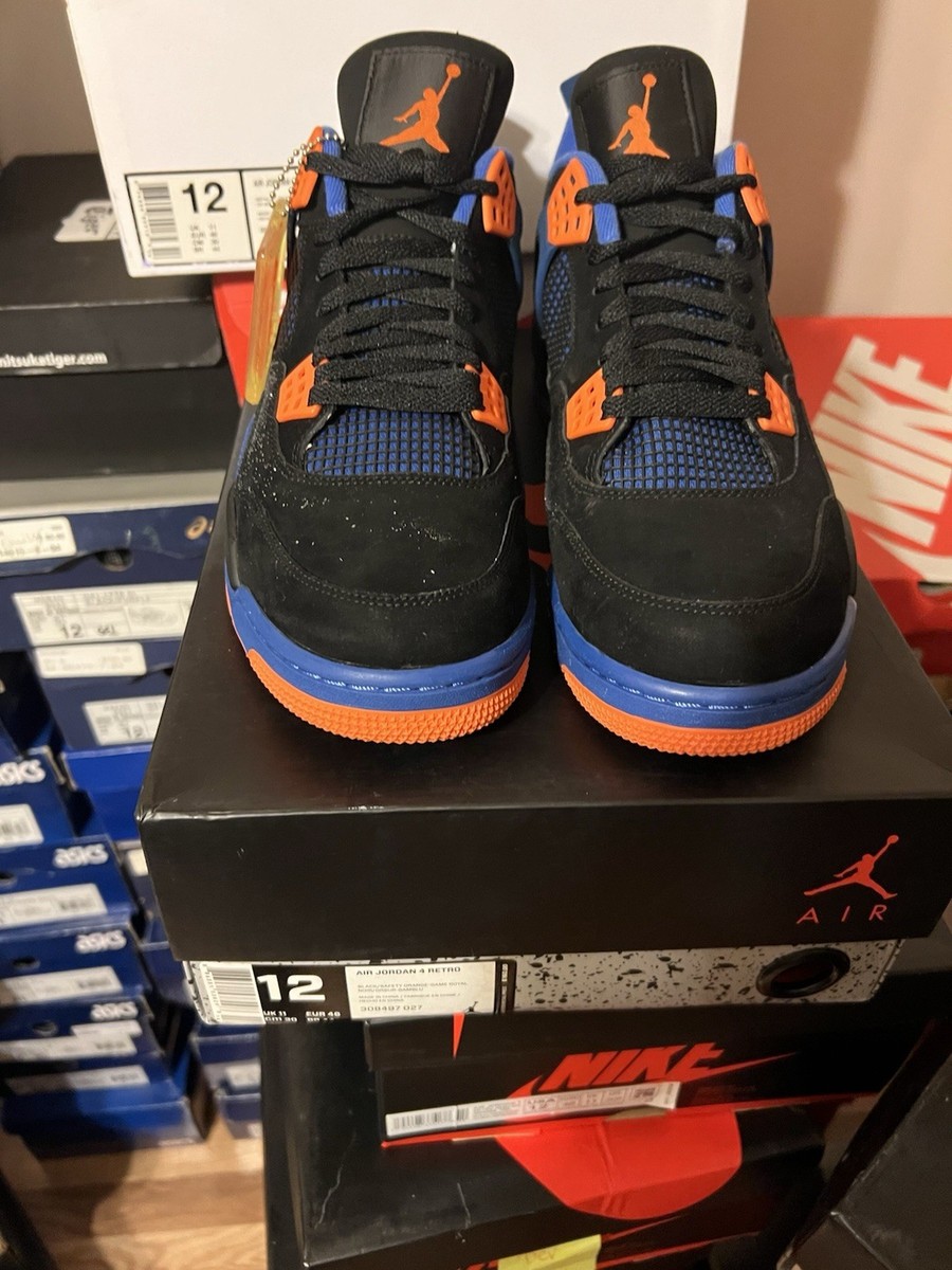 jordan 4 black orange blue