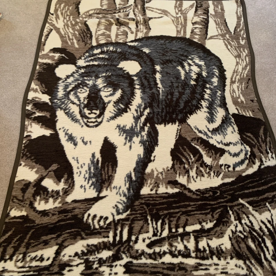 "Manta de oso IBENA de colección hecha en Turquía 100 % acrílico RN 55311 56""X 77""" Foto 4 de 4