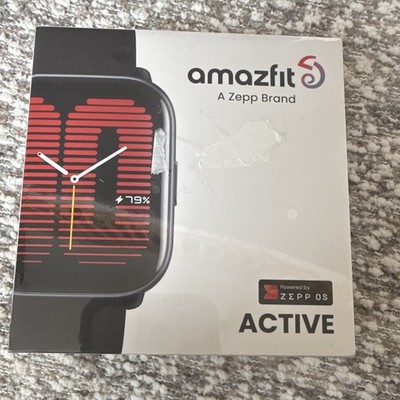 Amazfit Active Smart Watch 44mm Black Zepp OS Fitness Tracker Bluetooth