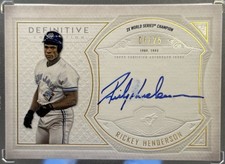 Rickey Henderson 2019 Topps Definitive Autograph Card #LAC-RH