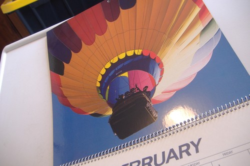 ~BALLOONS~1991 CALENDAR~COLORFUL HOT AIR BALLOONS~HALLMARK~ - Picture 3 of 12