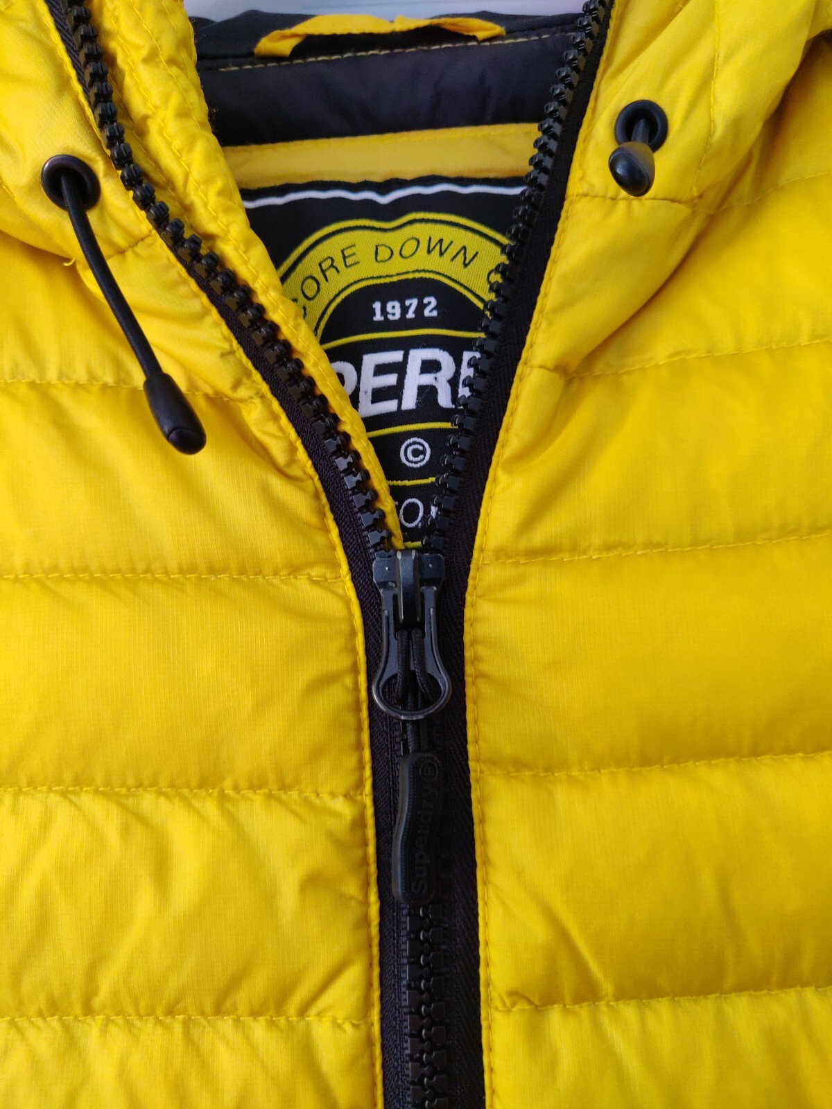 Superdry Down Yellow Puffer Jacket Lightweight Co… - image 4