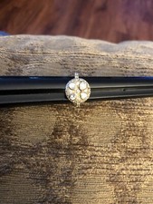 Sterling Vermeil CZ Ring Size 6 Vintage 