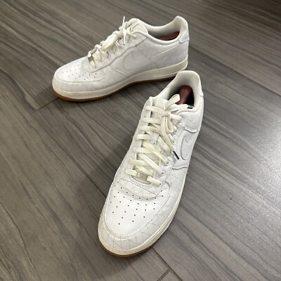 AIR FORCE 1 LOW PREMIUM 318775-111 2009 Basketball Sneakers White Gum Men s  15