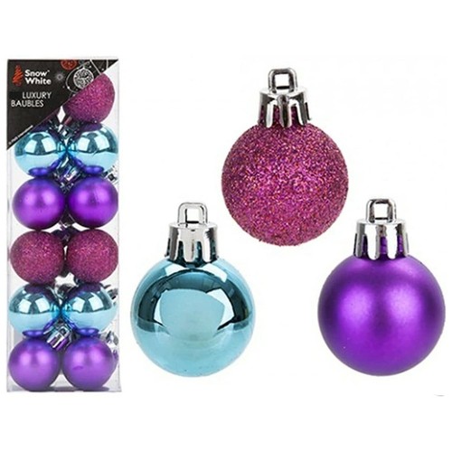 Multicoloured Hanging Christmas Baubles, Tree Decoration Ornaments, Xmas Balls - Picture 9 of 49